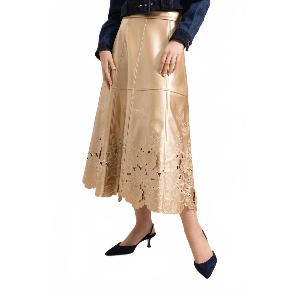 NEW CHRISTY LYNN bobbi skirt in champagne
